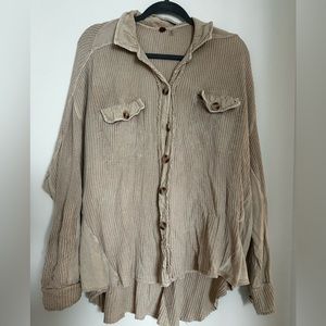 Free people waffle knit ruby button down sz. Xsmall